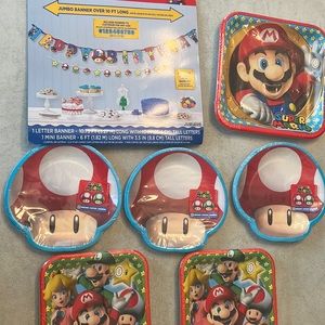 Lot of Super Mario Bros Party Supplies